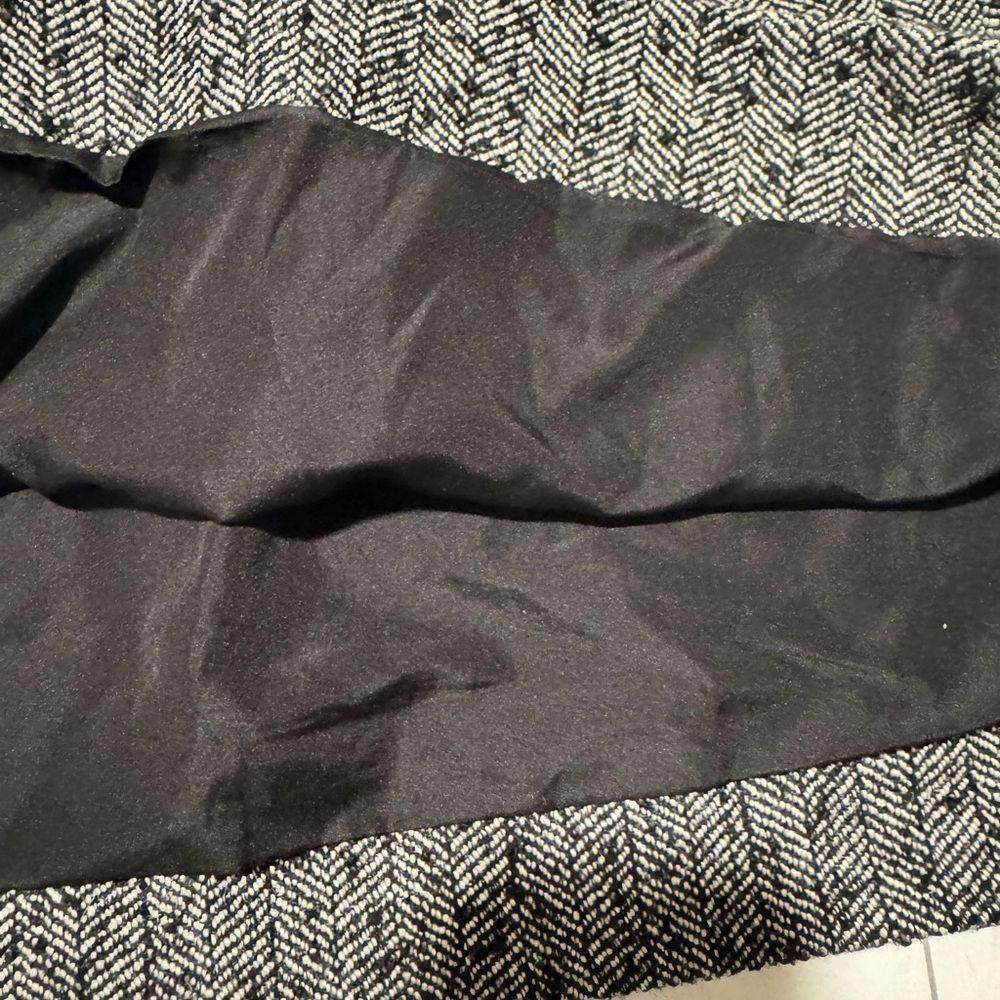 Black and Gray Herringbone Women's Skirt Mini Skirt - Picture 3 of 7